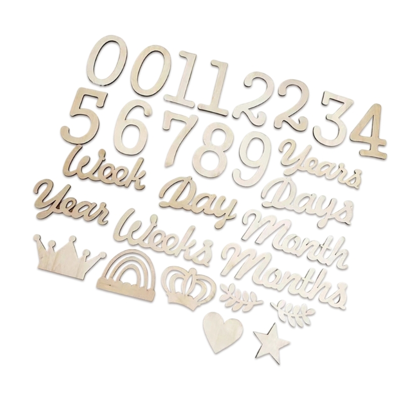Wooden Milestones Number and W - đánh giá và giá Baby Nursery Age
